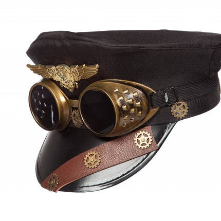 Cappello Steampunk con occhiali