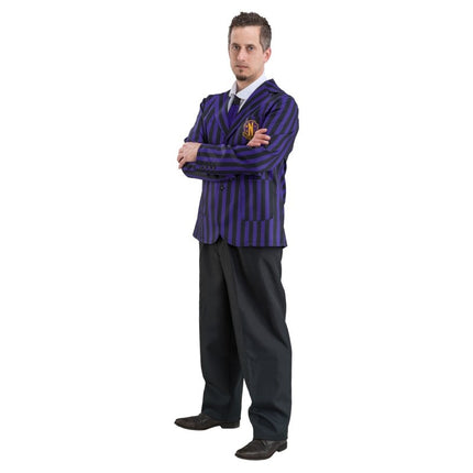 Costume Wednesday Uniforme scolastica nero/viola da uomo