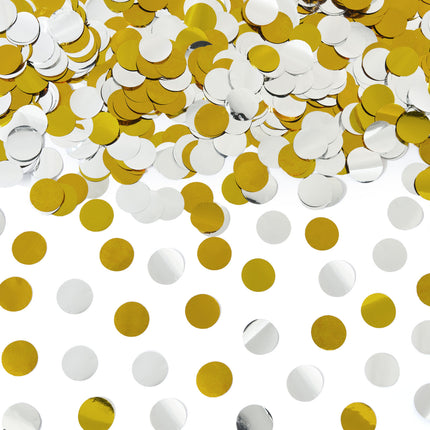 Cannone per coriandoli Oro Argento 40 cm