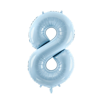 Palloncino di figura 8 anni azzurro vuoto 72 cm