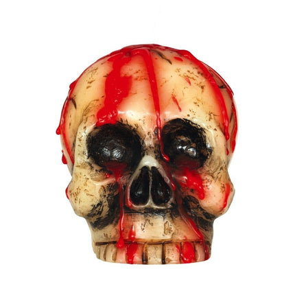 Candela di Halloween Teschio insanguinato 10 cm