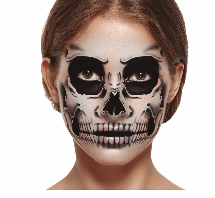 Adesivi viso Halloween Scheletro 30x14 cm