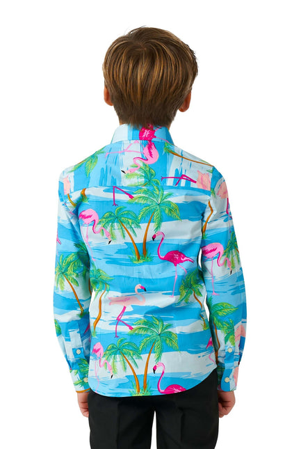 Camicia Hawaii Flamingo Ragazzo <tc>OppoSuits</tc>