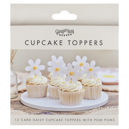 Baby Shower Cupcake Toppers Margherite 12pcs