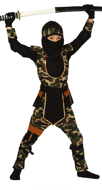 Tuta Ninja bambino mimetica