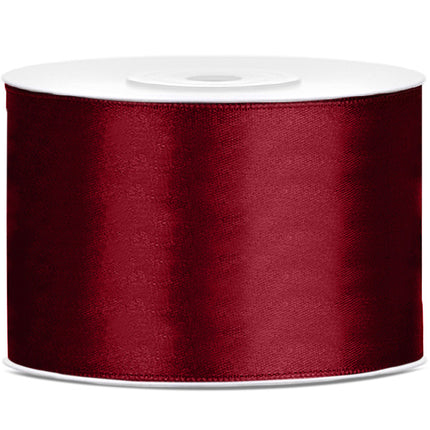 Nastro di raso rosso bordeaux 50mm 25m