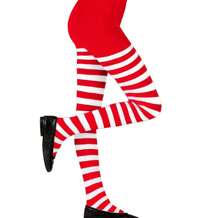Collant rosso bianco ragazza