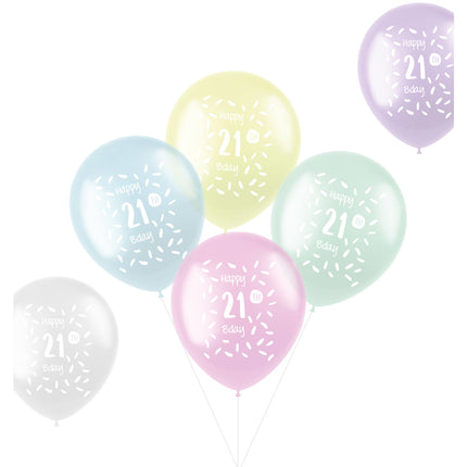 Palloncini Happy 21Th Bday 33cm 6pz