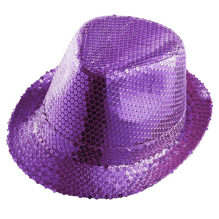 Cappello viola con paillettes