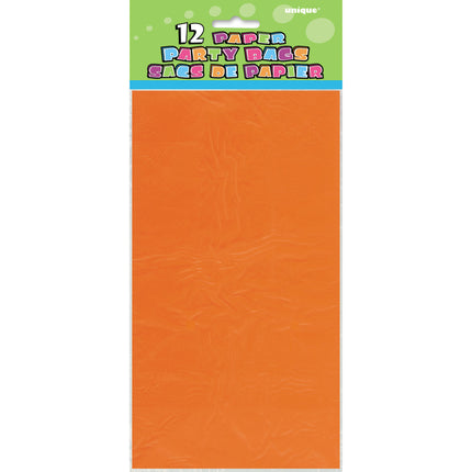Sacchetti per feste Arancione 25cm 12pz
