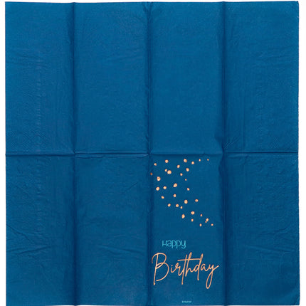 Tovaglioli di Buon Compleanno Blu 33cm 10pz