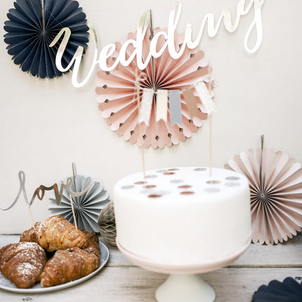 Set di ventagli di carta colorati 14-38cm 3 pezzi