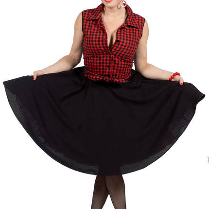 Abito Rock N Roll 50S Nero Rosso Donna