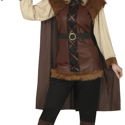 Costume da vichingo marrone da donna
