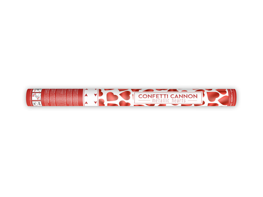 Cannone di coriandoli rossi 60 cm
