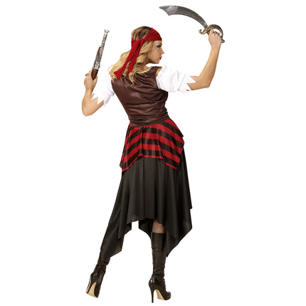 Abito da pirata rosso da donna