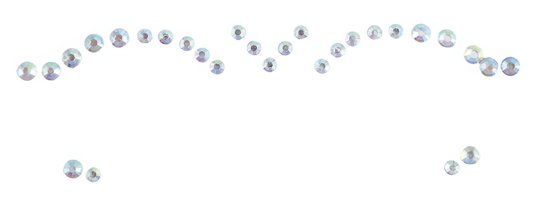 Adesivi per il viso Diamanti d'argento