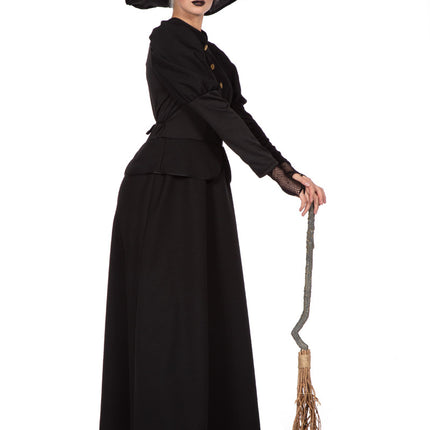 Costume da strega di Halloween nero
