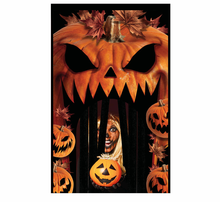 Tenda per porta di Halloween Zucca 2,45 m