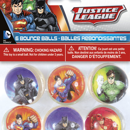 Palline rimbalzanti Justice League 3 cm 6 pezzi