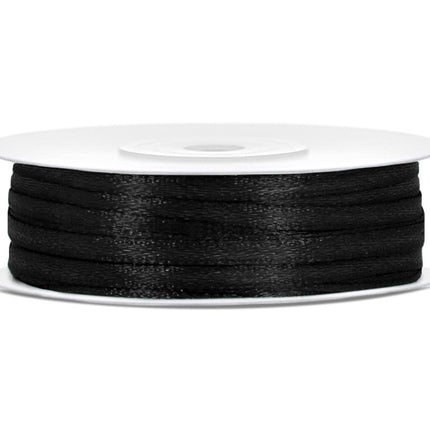 Nastro di raso nero 3mm 50m