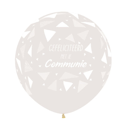 Palloncini Congratulazioni per la Comunione Triangoli Cristallo Trasparente 61cm 3pz