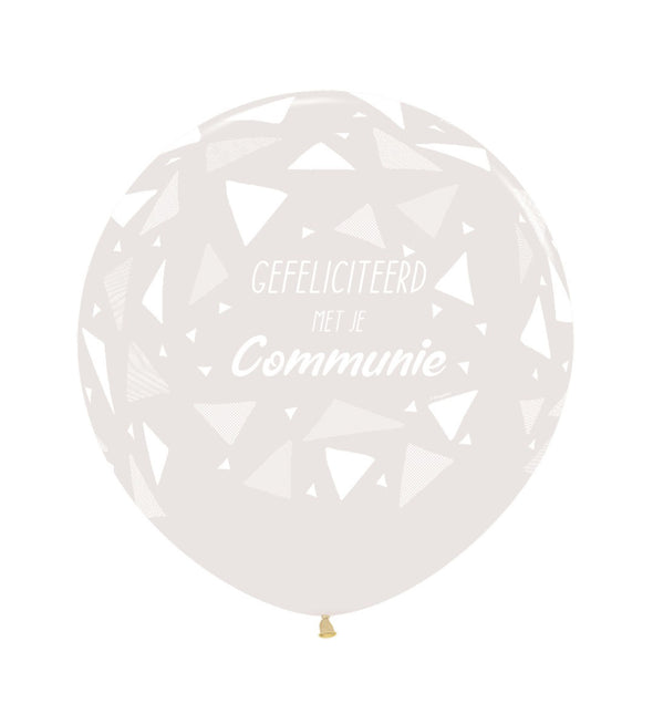 Palloncini Congratulazioni per la Comunione Triangoli Cristallo Trasparente 61cm 3pz