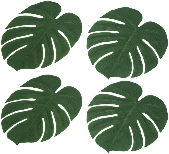 Decorazione Hawaii Foglia di palma 34 cm 4 pezzi