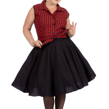 Abito Rock N Roll 50S Nero Rosso Donna
