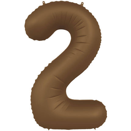 Palloncino Figura 2 Anni Marrone Opaco 86cm