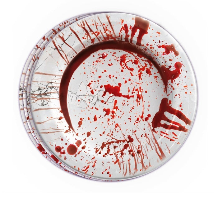 Piatti di Halloween insanguinati 23cm 6pz