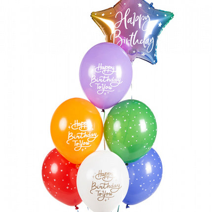 Palloncini Happy Birthday To You Mix 30cm 6 pezzi