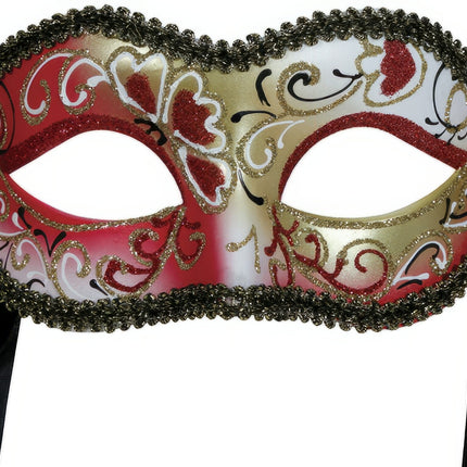 Maschera occhi veneziana oro rosa