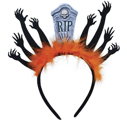 Cerchietto per capelli Halloween Tombstone e Zombi