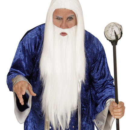 Parrucca da mago con barba