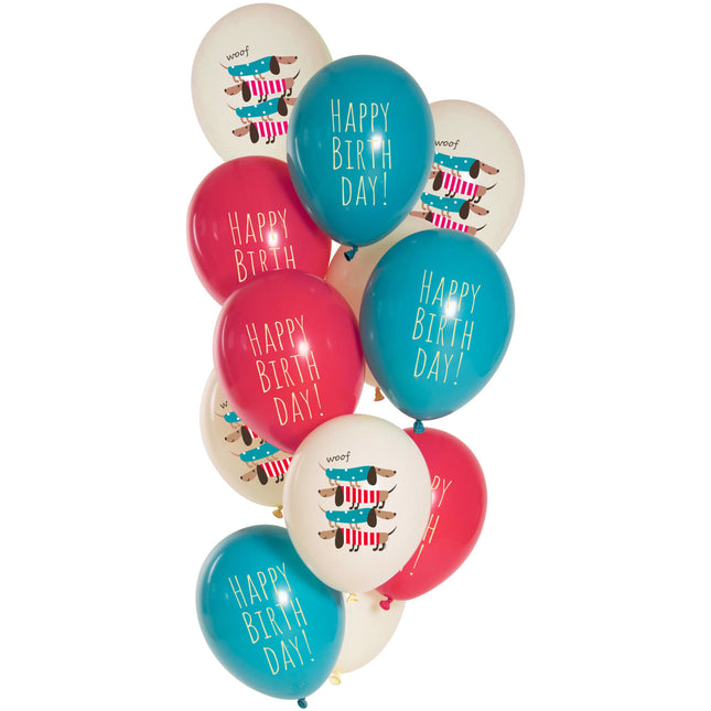 Palloncini Buon Compleanno Cane 33cm 12pz