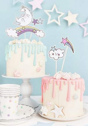 Set di cake topper Unicorno 5 pezzi