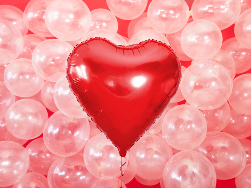 Palloncino ad elio Cuore Rosso Vuoto 61cm