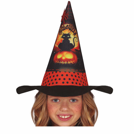 Cappello arancione da strega bambino