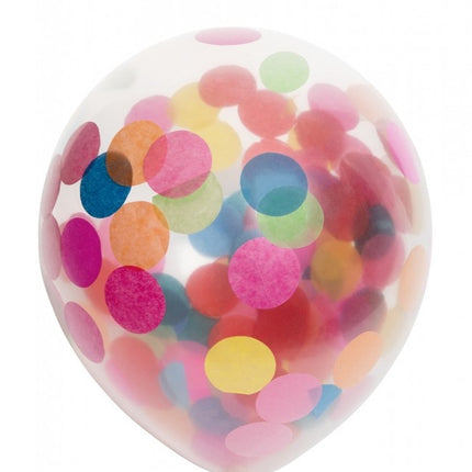 Palloncini coriandoli colorati 30cm 6pz