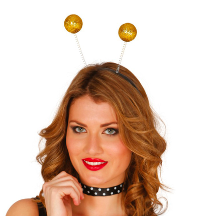 Cerchietto sfere oro glitterato