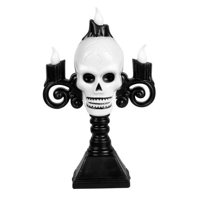 Candeliere a led Halloween Skull 16cm