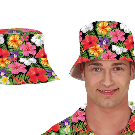 Cappello a secchiello Hawaii Fiori