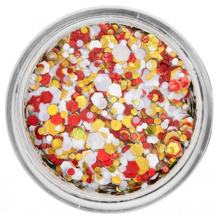 PXP Pressed Chunky Glitter Creme Rosso/Giallo/Bianco 10 ml