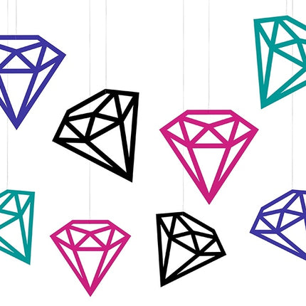 Set di decorazioni da appendere con diamanti 8 pezzi