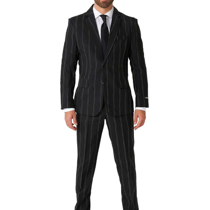 Abito gessato nero da uomo <tc>Suitmeister</tc>