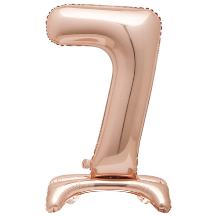 Palloncino in foil Figura 7 Oro Rosa Standard 76 cm