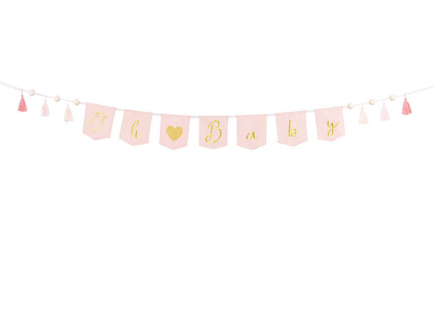 Striscione rosa Oh Baby 2,5 m