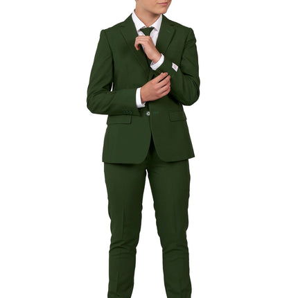 Tuta verde scuro ragazzo adolescente <tc>OppoSuits</tc>