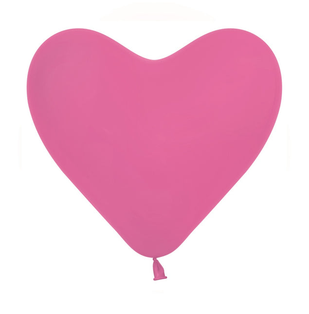 Palloncini Cuore Fucsia 30cm 50pz